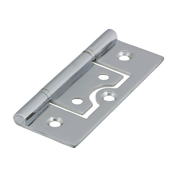 Solid Brass Plain Bearing Flush Hinge - 75 x 50mm - Polished Chrome - tradefit - Featured Image