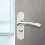 Nola Polished Chrome Door Handle Pack - 64mm Bathroom - tradefit - 6