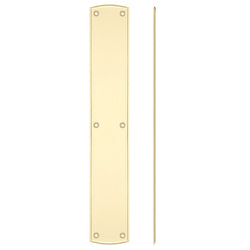 Large Finger Plate to Suit Pull Handle on Backplate - 457 x 76mm - Polished Brass - tradefit
