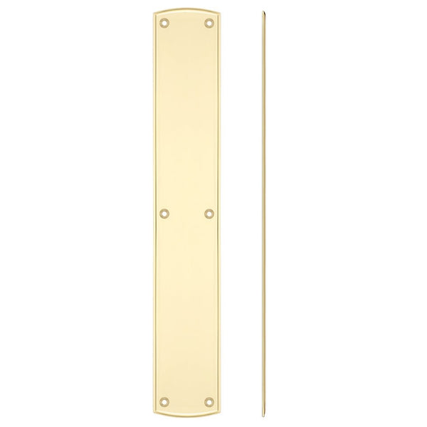 Large Finger Plate to Suit Pull Handle on Backplate - 457 x 76mm - Polished Brass - tradefit - Featured Image