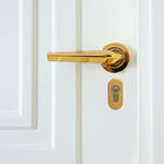 Upright Euro Escutcheon Oval Shaped Keyhole Cover - PVD Brass - tradefit - 5