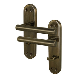 Olbia Antique Brass Lever on Backplate Door Handles - Bathroom - tradefit