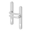 Polished Chrome UPVC Door Handles - 92mm PZ Centres - 240mm Fixing Centres - 270 x 32mm