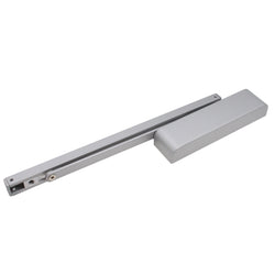 Slide Arm Cam Action Door Closer - Power Size 2 - 4 - Silver Radius Cover - tradefit