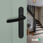 Black UPVC Door Handles - 92mm PZ Centres - 122mm Fixing Centres - 245 x 34mm - tradefit - 6