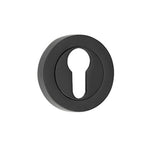 Euro Escutcheon - Matt Black - tradefit - 1