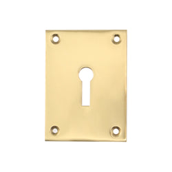Repair Escutcheon - Traditional Keyhole - 65x47x1.2mm - PVD Brass - tradefit