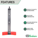 Fire Extinguisher Bracket - T Type - CO2 2KG - Black - tradefit - 4