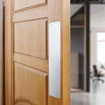 Plain Finger Plate - 425 x 75 x 3mm - Radius Corners - Satin Aluminium - tradefit - 5