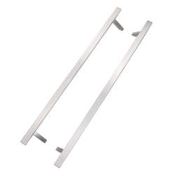 Guardsman Entrance Offset Pull Handles Flat Bar - Back to Back Fix - 1200 x 32mm 1000mm c/c - Satin Stainless Steel - tradefit