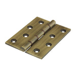 Solid Brass Double Phosphor Washer Hinge - 102 x 75mm - Antique Brass - 1 Pair - tradefit - 1