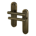 Olbia Antique Brass Lever on Backplate Door Handles - Latch - tradefit - 1