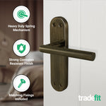 Olbia Antique Brass Lever on Backplate Door Handle Pack – 64mm Latch - tradefit - 4
