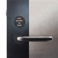 Lift To Lock Disabled Bathroom Toilet Door Lever Handle - 19mm - Matt Black - tradefit