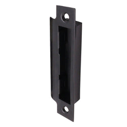 Mortice Lock Strike Plate - Matt Black - tradefit