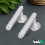 Moreno Satin Nickel Lever on Rose Door Handle Kit - Sashlock - tradefit - 8