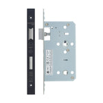 Fire Rated DIN Bathroom Lock - 60mm Backset / 90mm Case / 72mm Centres - Matt Black - tradefit - 2