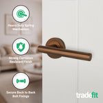 Olbia Bronze Lever on Rose Door Handles - 3