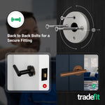 Olbia Bronze Lever on Rose Door Handle Pack - 64mm Latch - tradefit - 5