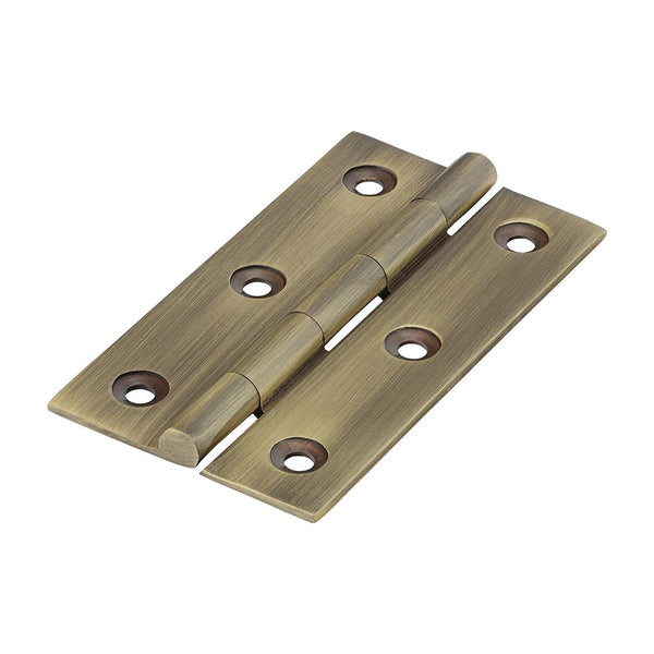 Solid Brass Solid Drawn Hinge - 75 x 40mm - Antique Brass - tradefit - Featured Image