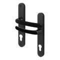 Black UPVC Door Handles - 92mm PZ Centres - 210 mm Fixing Centres - 242 x 34mm