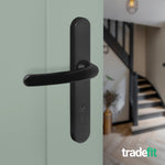 Black UPVC Door Handles - 92mm PZ Centres - 210 mm Fixing Centres - 242 x 34mm - tradefit - 6