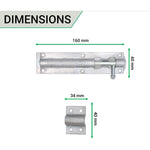 Tower Bolt - 150 mm / 6 Inch - Galvanised - tradefit - 3