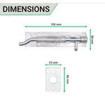 Necked Tower Bolt - 6