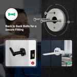 Tapera Polished Chrome Lever on Rose Door Handle Kit - Medium Duty FD30/60 - 80mm Euro Sashlock and Thumbturn Cylinder - Keyed to Differ - tradefit - 3