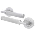 Mode-Grip Fire Door Handle on Rose - Satin Chrome - FD30/60