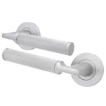 Mode - Grip Fire Door Handle on Rose - Satin Chrome - FD30/60 - tradefit - 1