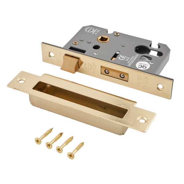 Euro Profile Sashlock Case - 65mm Case 44mm Backset - Polished Brass - tradefit - Featured Image