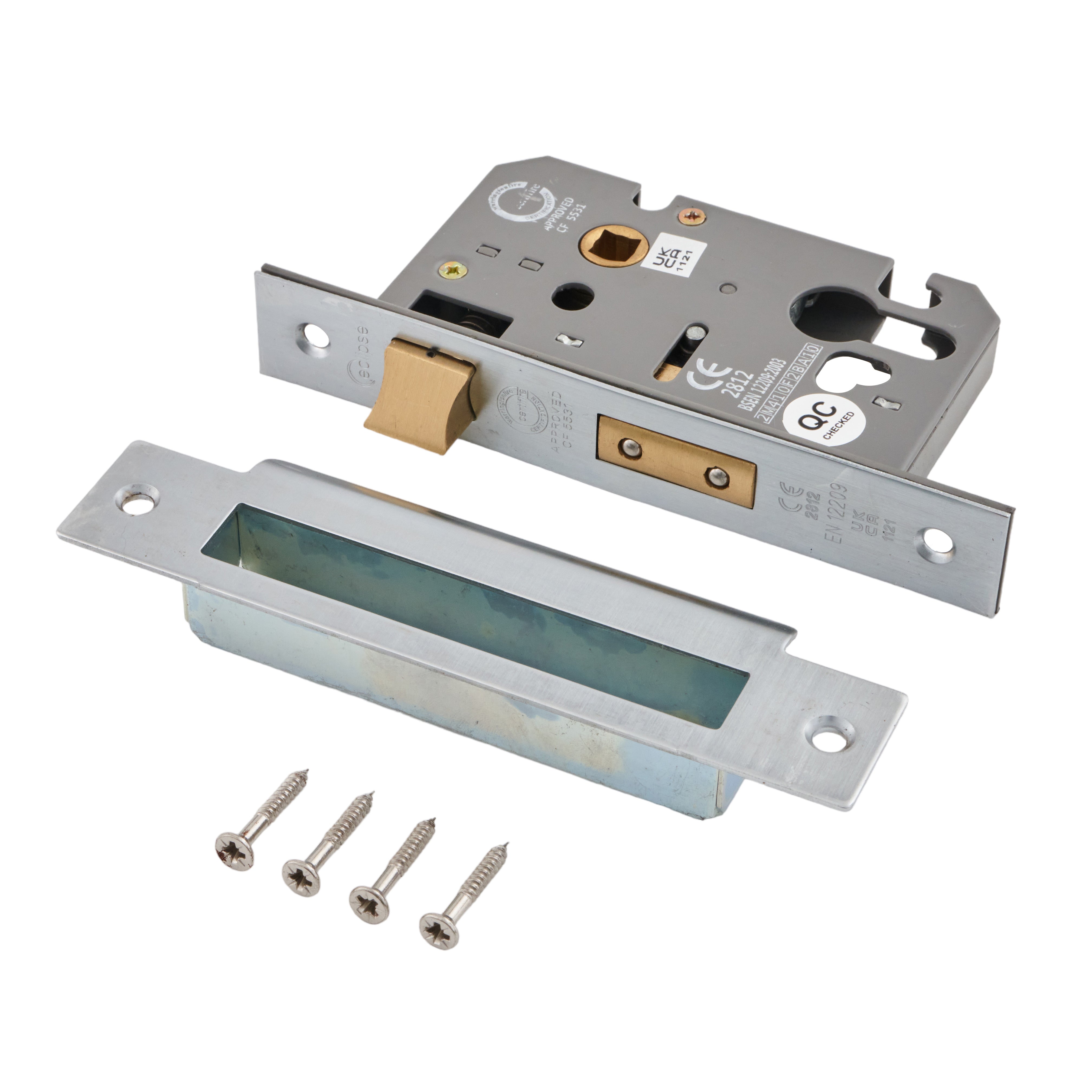 Euro Profile Sashlock Case - 65mm Case 44mm Backset - Satin Chrome 