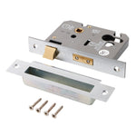 Euro Profile Sashlock Case - 76mm Case 57mm Backset - Satin Chrome - tradefit - 1