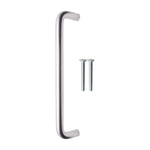Bolt Fix Pull Handle - 300mm x 19mm - Satin Aluminium - tradefit - 1