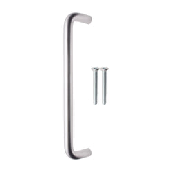 Bolt Fix Pull Handle - 300mm x 19mm - Satin Aluminium - tradefit