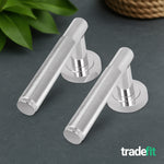 Dumont Polished Chrome Lever on Rose Door Handles - Heavy Duty - FD30/60 Rated - tradefit - 7