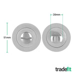 Olbia Satin Nickel Bathroom Turn & Release - tradefit - 2