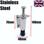 Foot Operated Door Holder and Stopper - 140mm - Stainless Steel - tradefit - 2