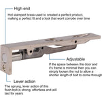 Lever Action Flush Bolt BRITISH HEAVY PATTERN - Polished Nickel - 150x19mm - tradefit - 3