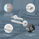 Mode - Grip Fire Door Handle on Rose - Polished Chrome - FD30/60 - tradefit - 3