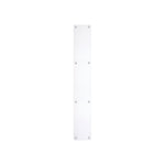 Door Finger Push Plate - 75mm x 475mm - Radius - Polished Stainless - tradefit - 1
