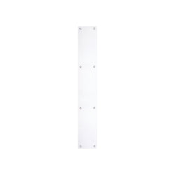 Door Finger Push Plate - 75mm x 475mm - Radius - Polished Stainless - tradefit