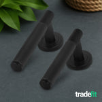 Dumont Matt Black Lever on Rose Door Handle Kit - Medium Duty FD30/60 - 80mm Euro Sashlock and Thumbturn Cylinder - Master Keyed - tradefit - 8