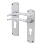 Euroda - Plus Satin Chrome Lever Lock Fire Door Handles - Euro - FD30/60 - tradefit - 1