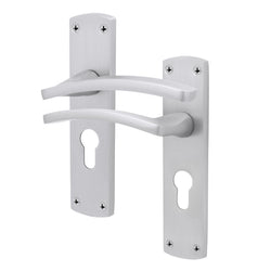 Euroda - Plus Satin Chrome Lever Lock Fire Door Handles - Euro - FD30/60 - tradefit