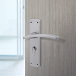 Euroda - Plus Satin Chrome Lever Lock Fire Door Handles - Euro - FD30/60 - tradefit - 5
