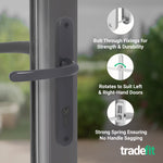 Anthracite Grey UPVC Door Handles - 92mm PZ Centres - 215mm Fixing Centres - 246 x 32mm - tradefit - 4