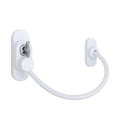 Cable Window Restrictor Safety Lock for Timber or UPVC With Keys - 200mm - White