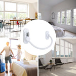 Cable Window Restrictor Safety Lock for Timber or UPVC With Keys - 200mm - White - Pack of 20 - tradefit - 7